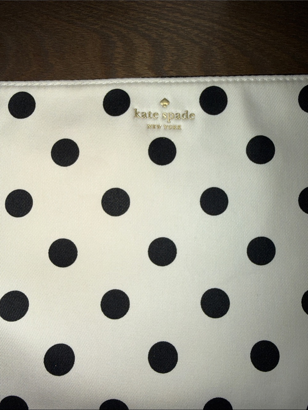 kate spade Cream and Black Polka Dot Wristlet Clutch - Picture 3 of 6